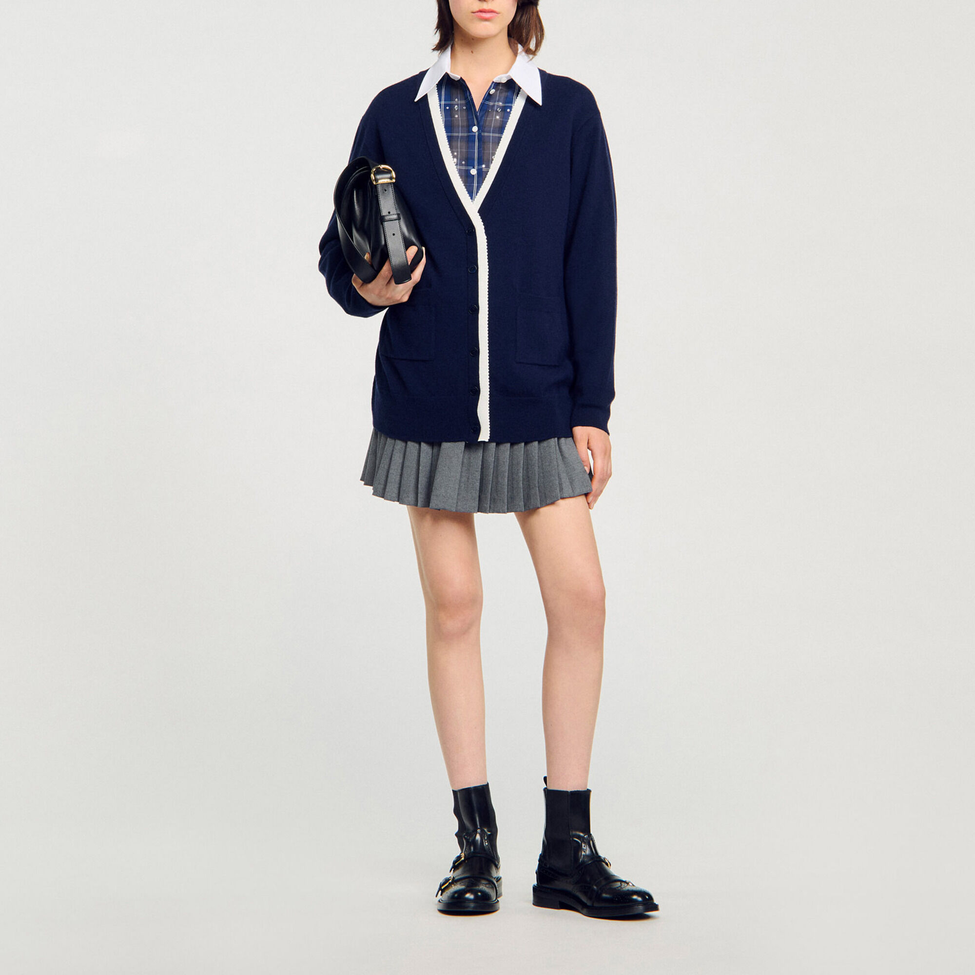 Langer zweifarbiger Cardigan - Damen | Sandro