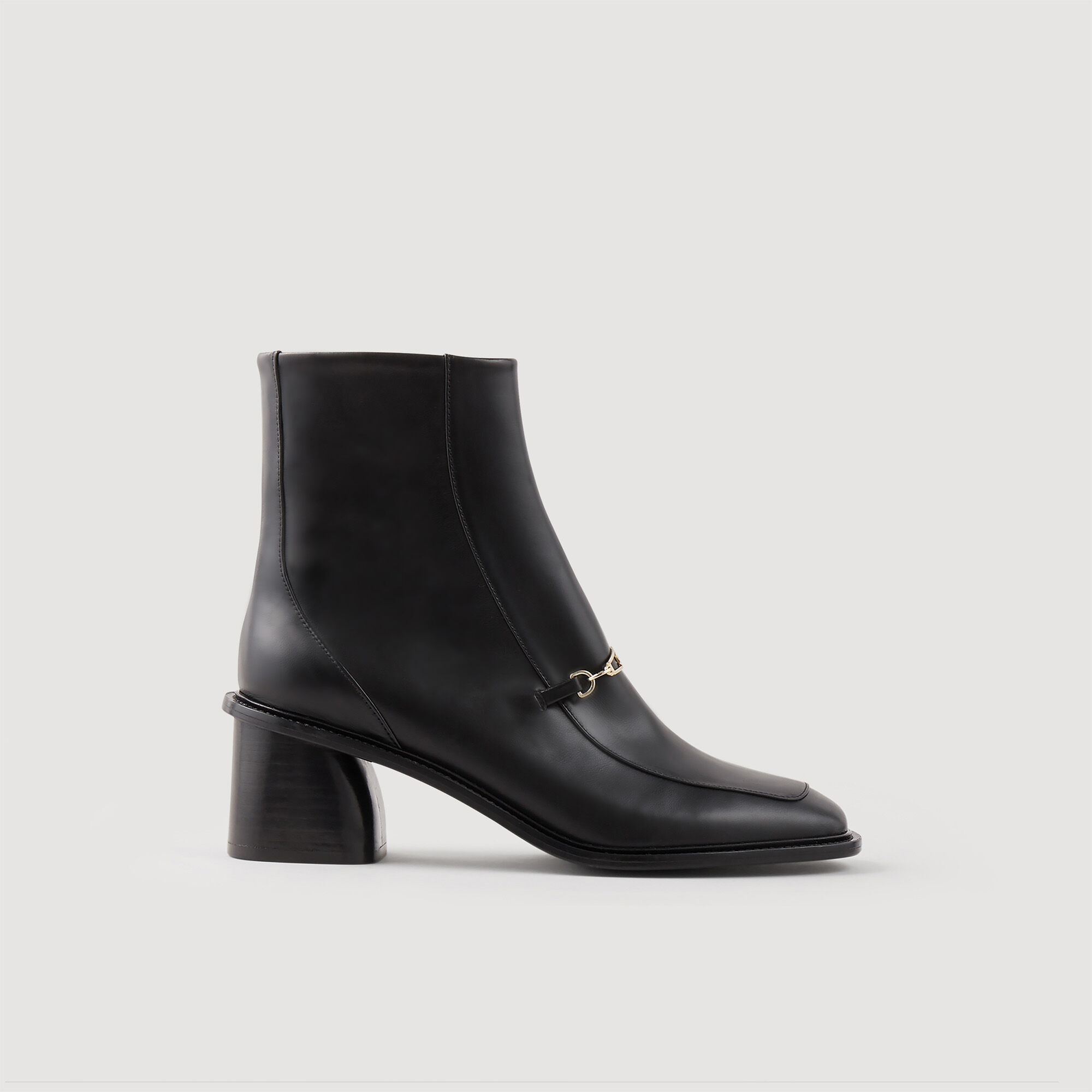 Sandro leather ankle boots discount