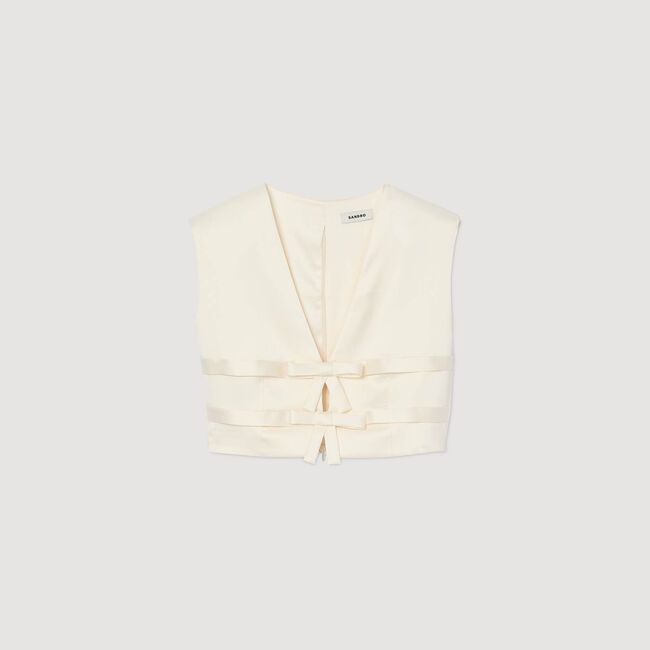 Kurzes Satin-Top