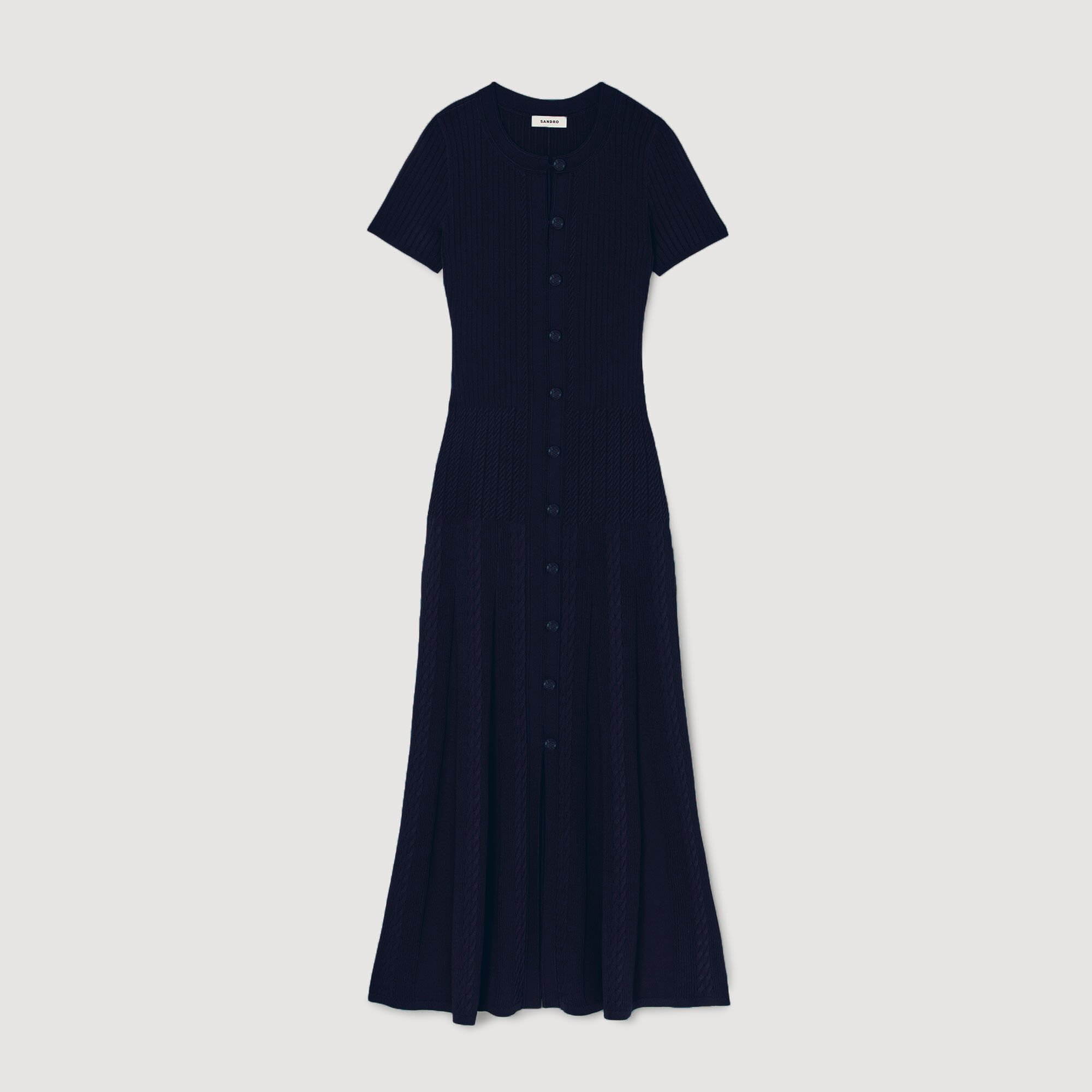 Langes Strickkleid