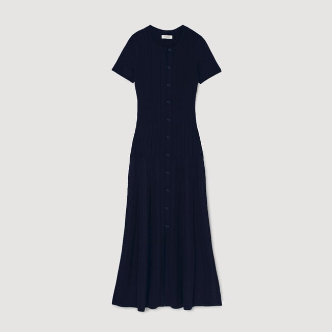 Langes Strickkleid