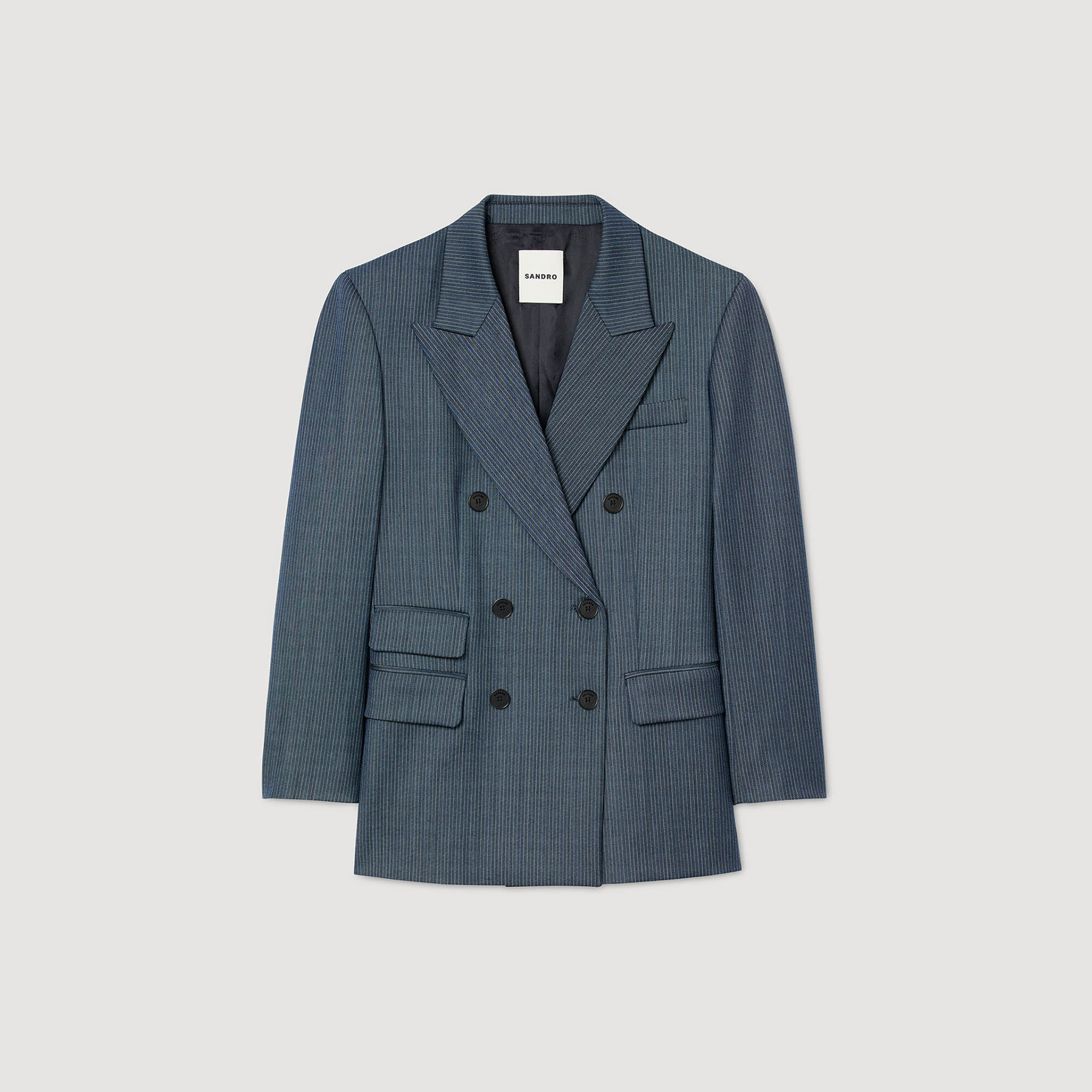 Gestreifter taillierter Blazer