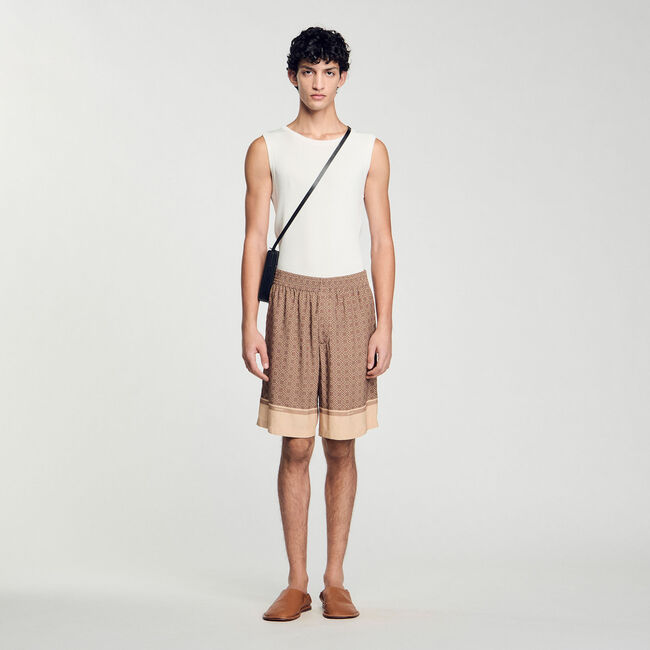 Fließende Bermudashorts mit Print
