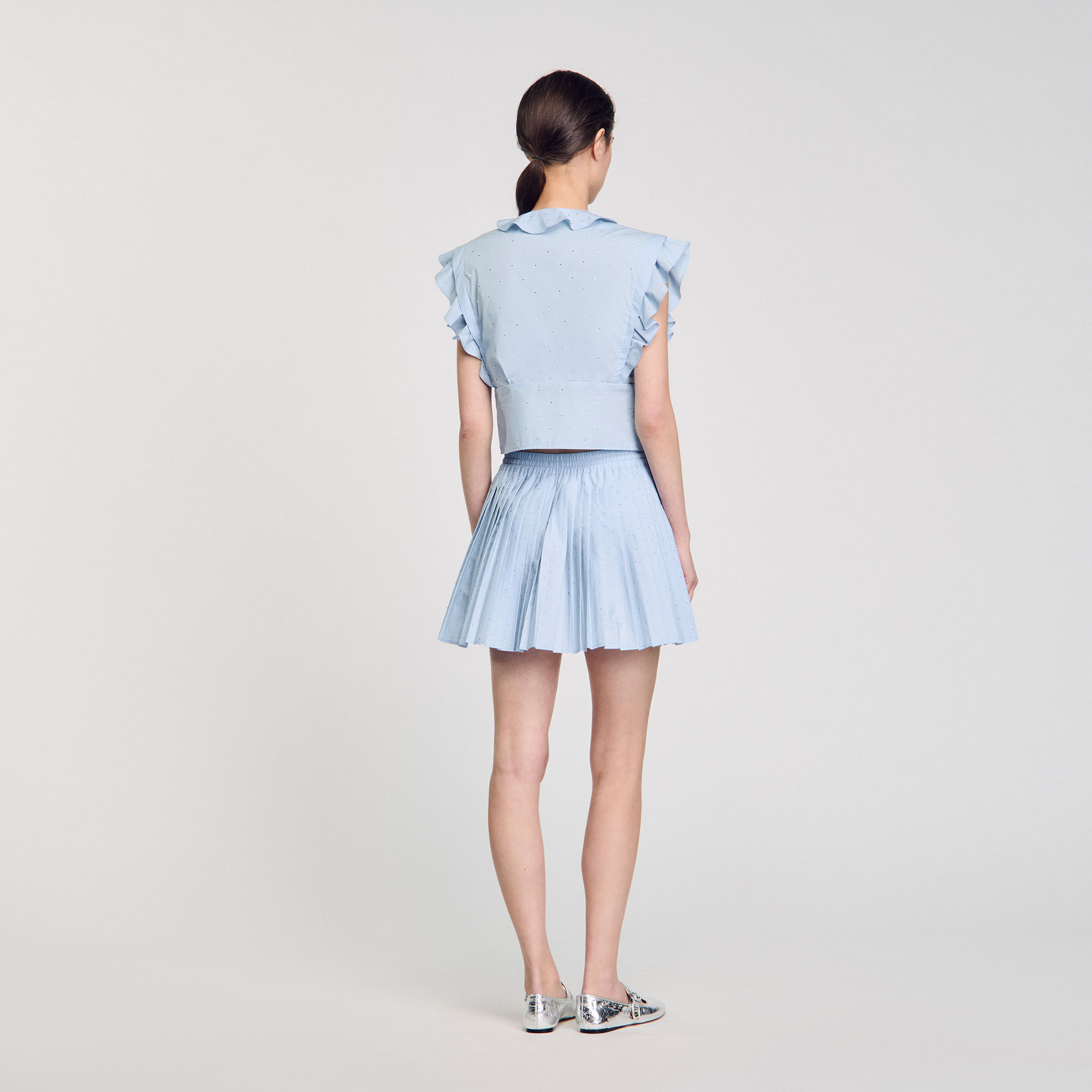 Strass-Top mit Volants