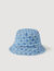 Bucket Hat aus Denim mit Square Cross