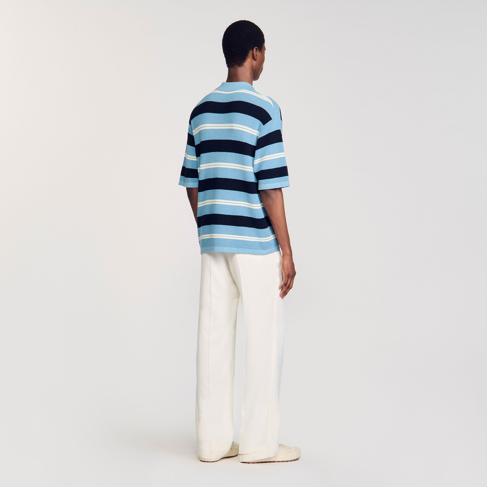 Gestreiftes Poloshirt aus Strick