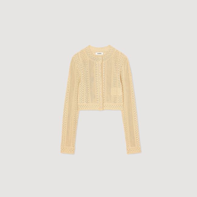 Cardigan aus Pointelle-Strick