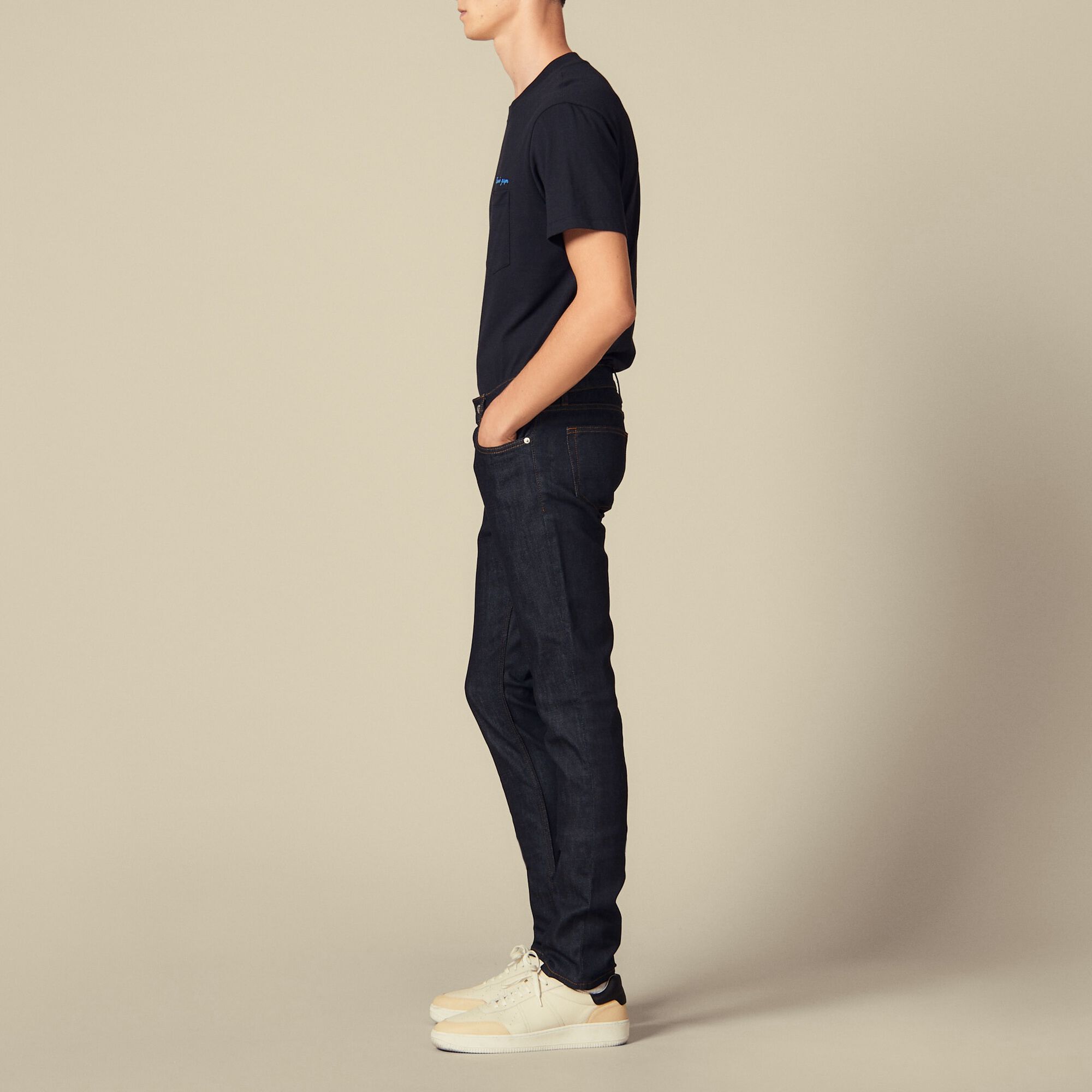 Raw-Denim-Jeans mit Skinny-Fit