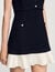 Kurzes Kleid aus zweifarbigem Tweed
