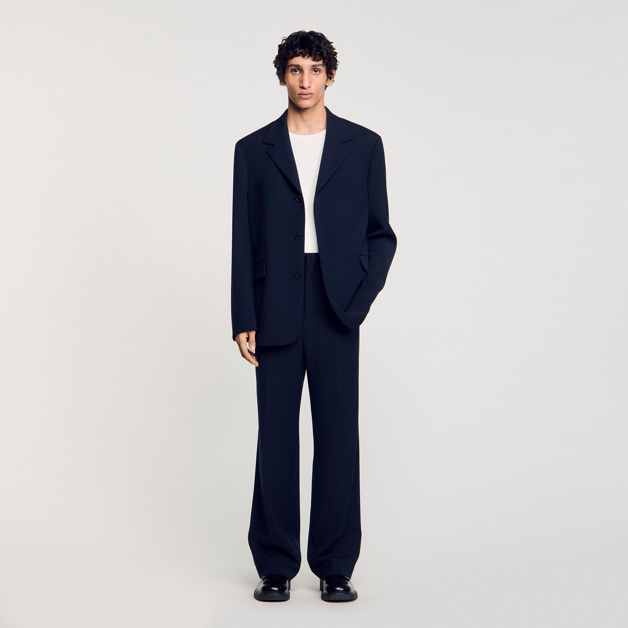Oversize-Anzugjacke aus Wolle