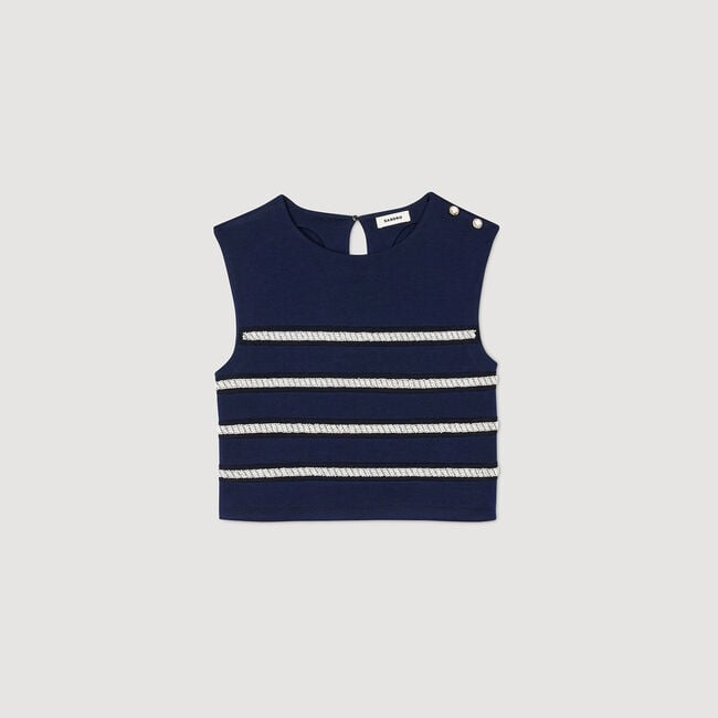 Gestreiftes T-Shirt ohne Ärmel