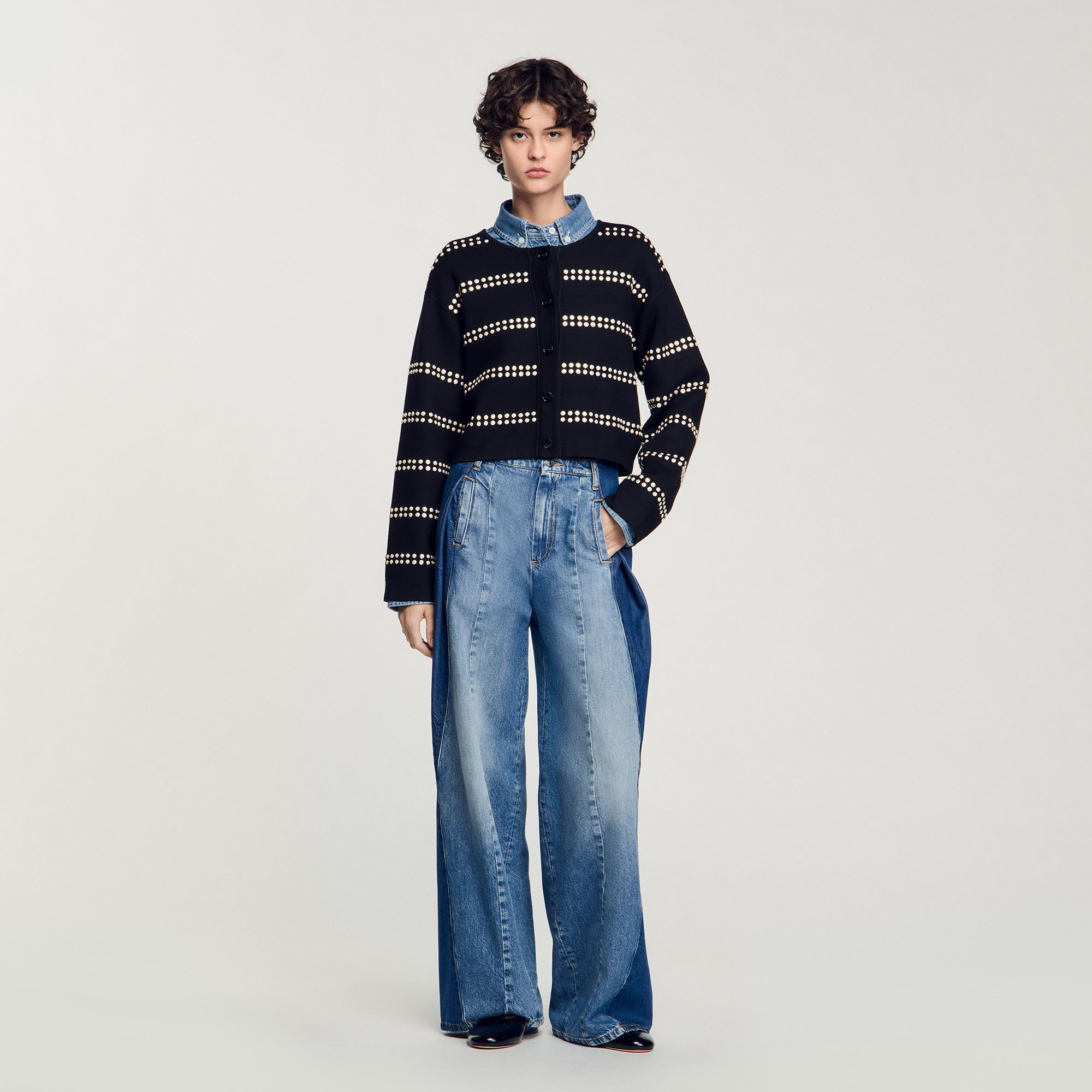 Sandro striped sweater on sale