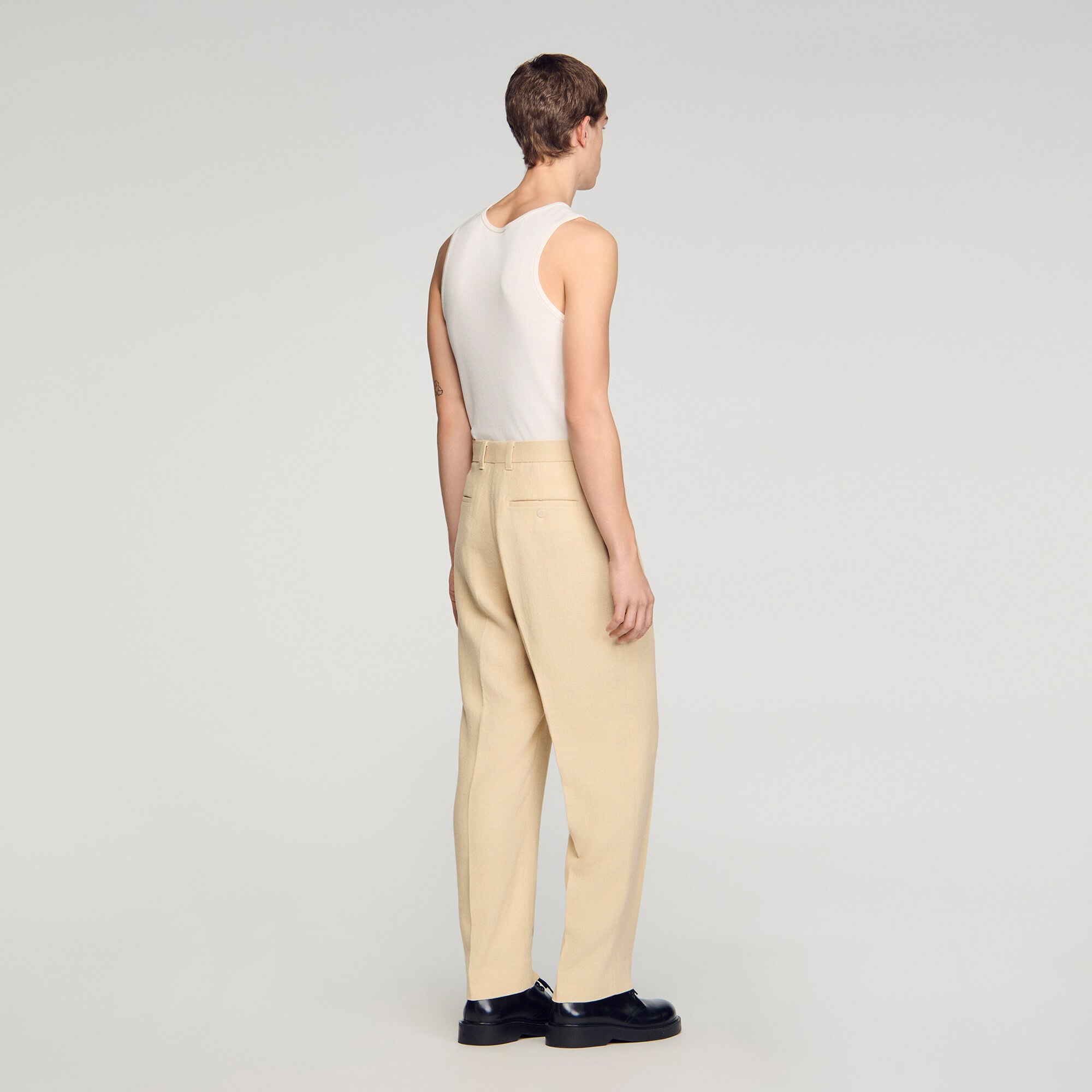Oversize-Hose aus Leinen-Mix