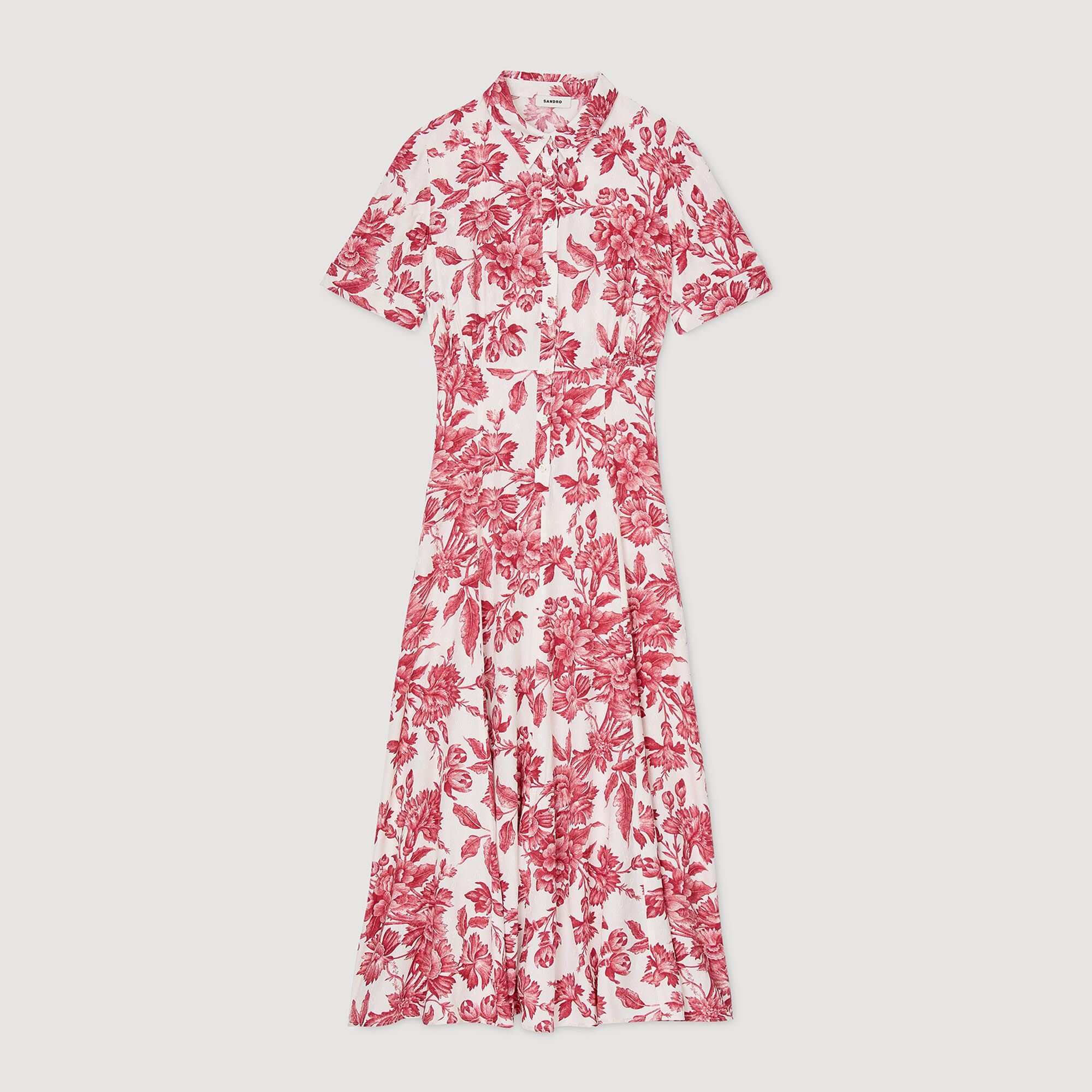 Langes Hemdkleid mit Blumenprint