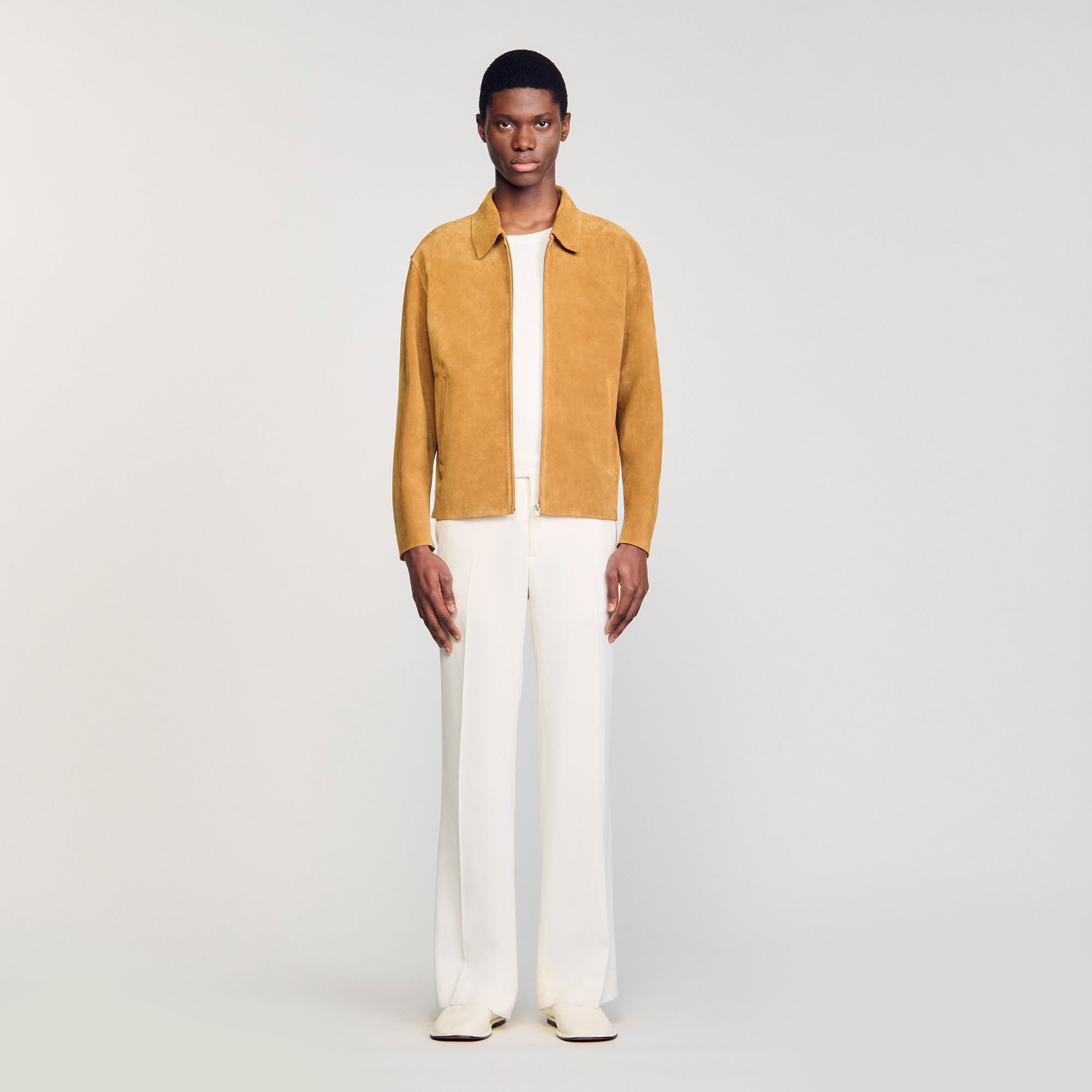 Blouson aus Spaltleder