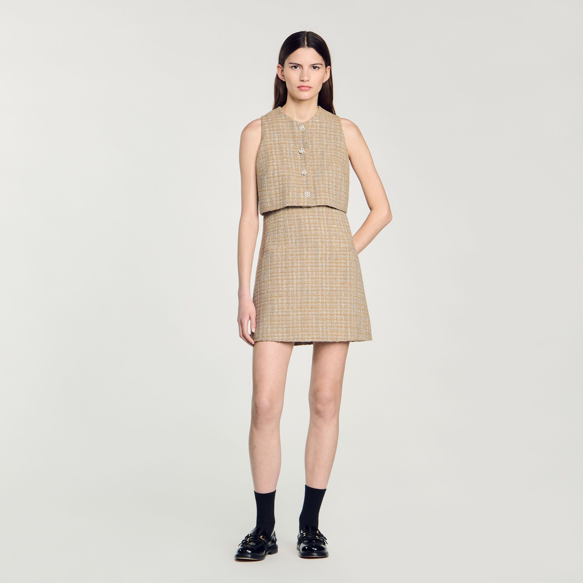 Sandro tweed dress top