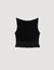 Kurzes Stricktop mit Volant