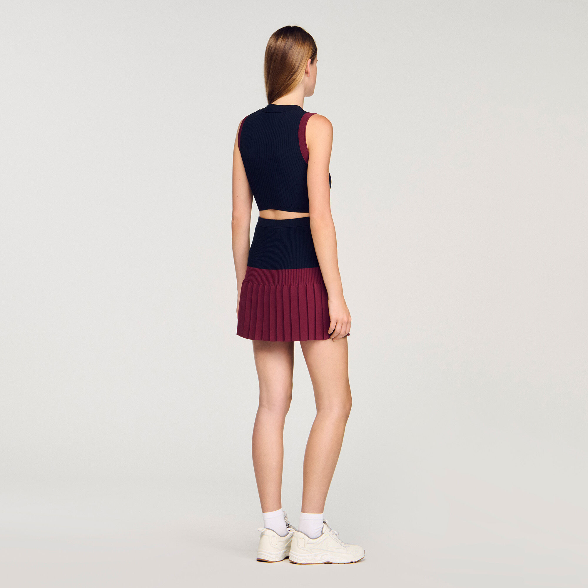 Zweifarbiges Stricktop