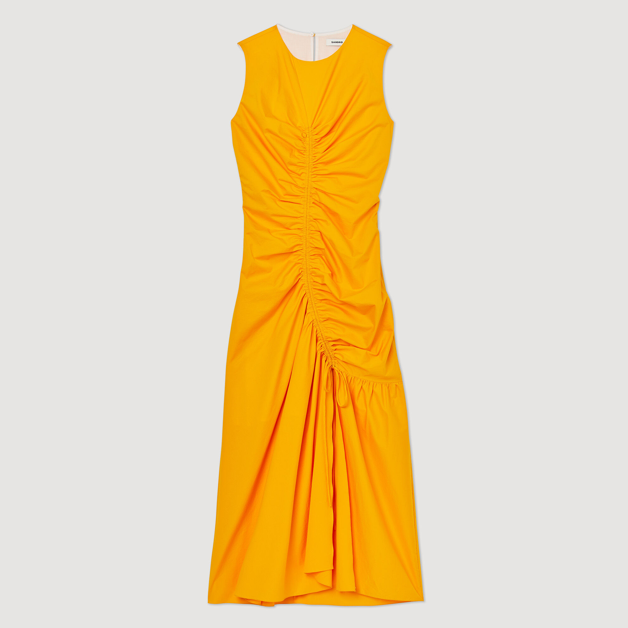 Langes Kleid mit Raffung