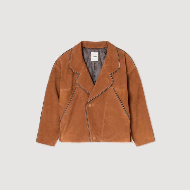 Oversize-Wildlederjacke