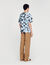 Baumwoll-T-Shirt Blumenmotiv Blur-Effekt