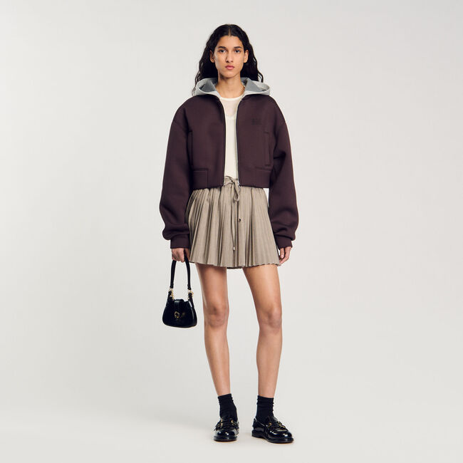 Sweatshirt-Blouson mit Kapuze