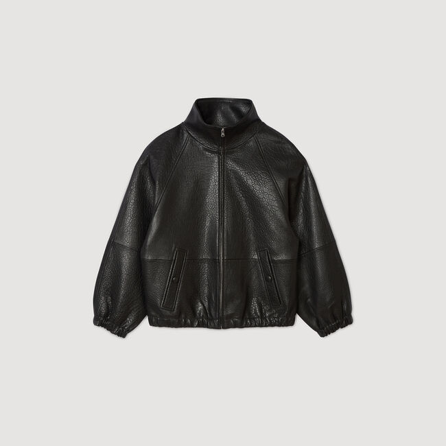Oversize-Lederblouson