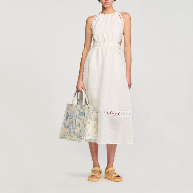 Langes Kleid aus Leinen 