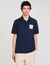 Polohemd mit Blumen-Patch