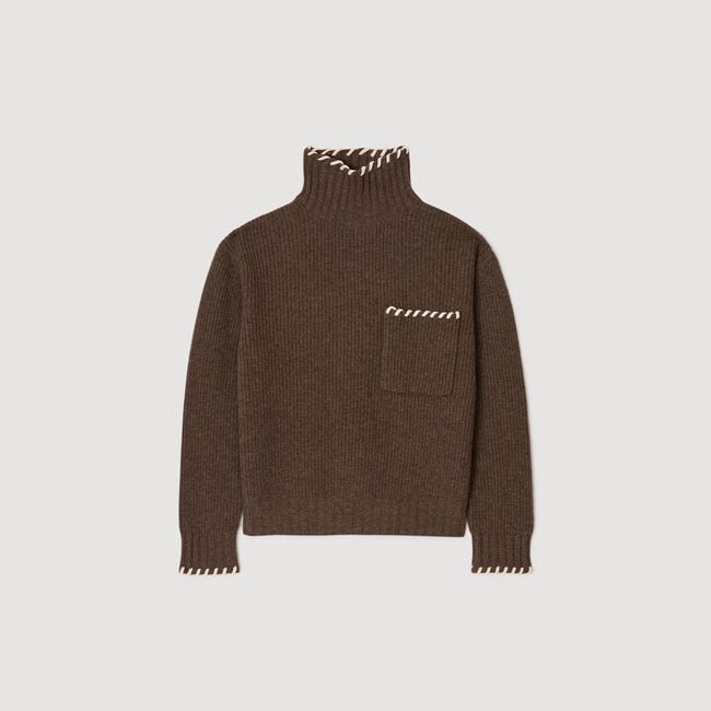 Weiter Rollkragenpullover
