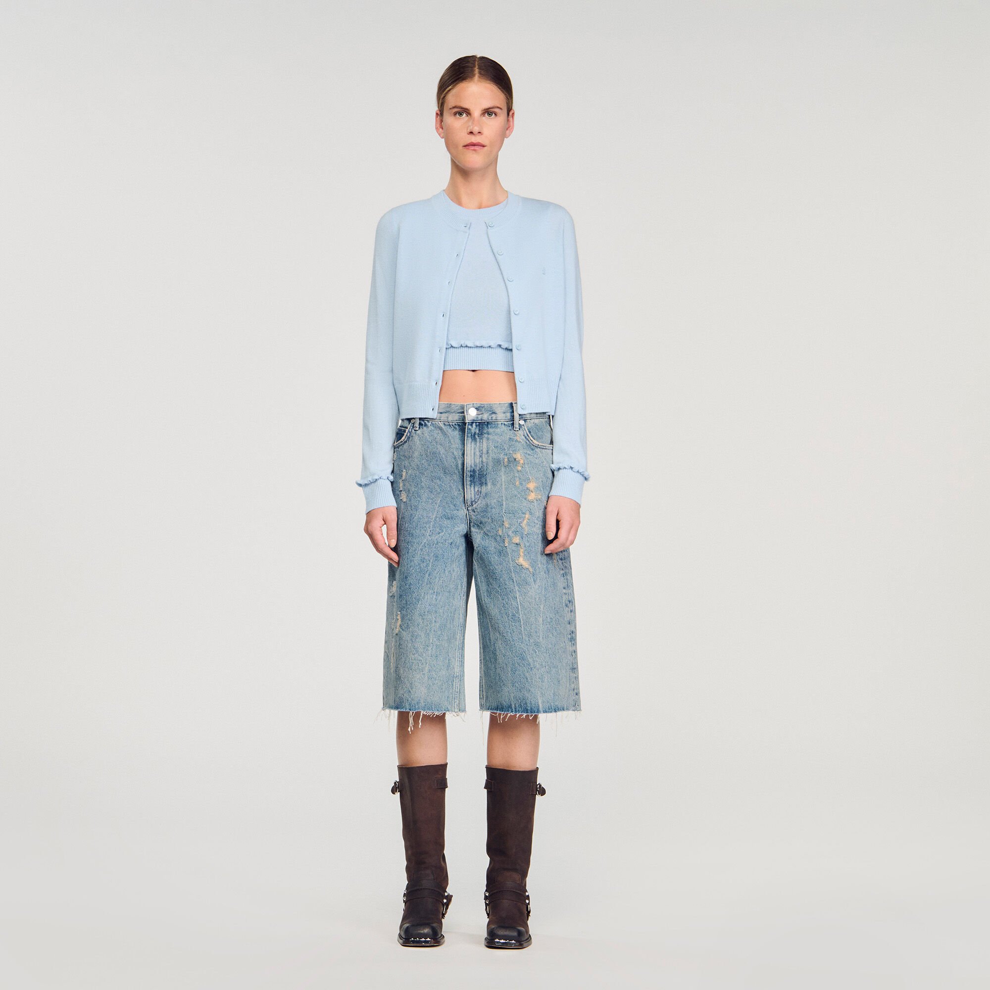 Cardigan mit Volants