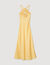 Langes Kleid mit Volant-Detail