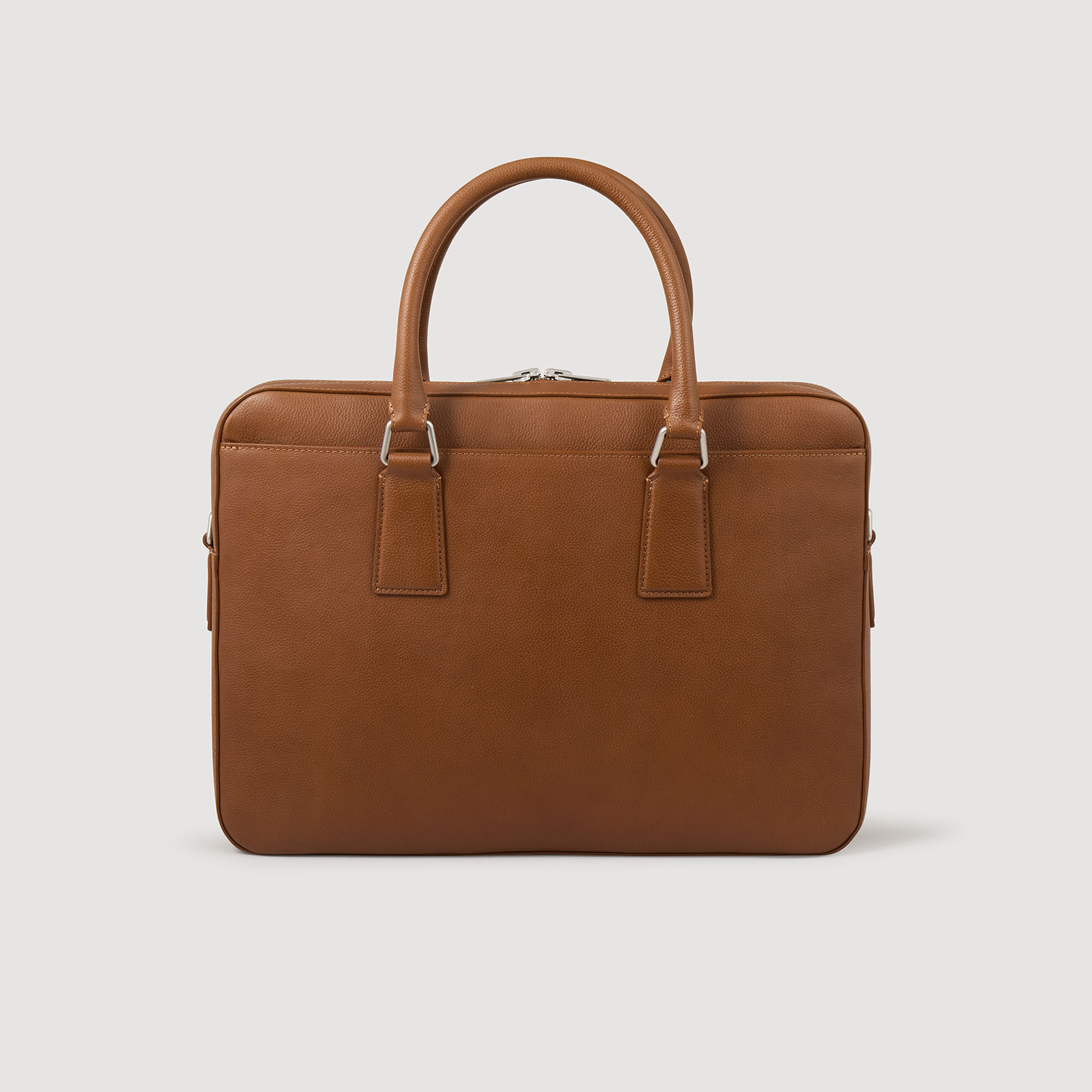 Große Tasche aus genarbtem Leder