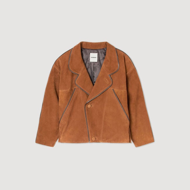 Oversize-Wildlederjacke