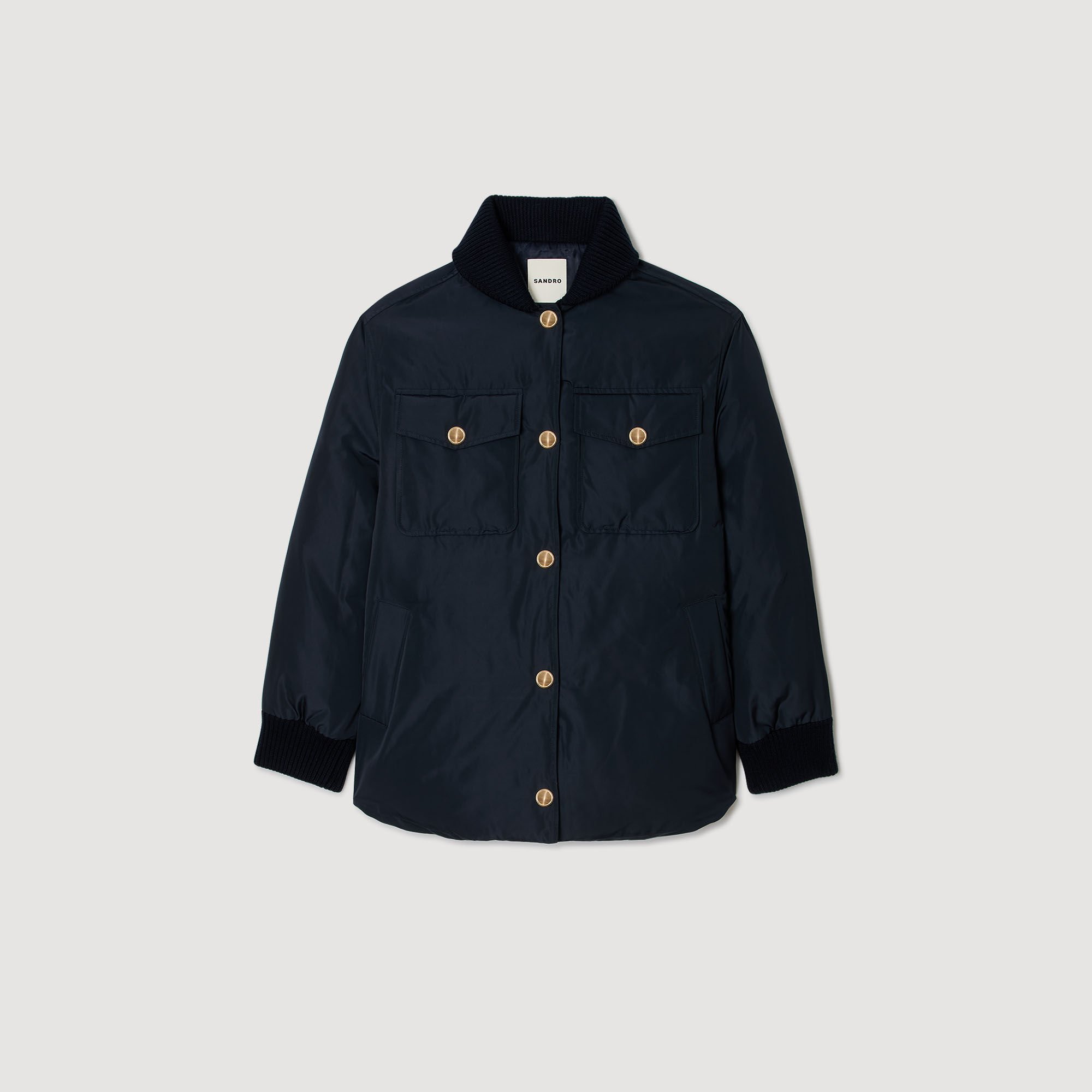 Daunenjacke mit Teddykragen
