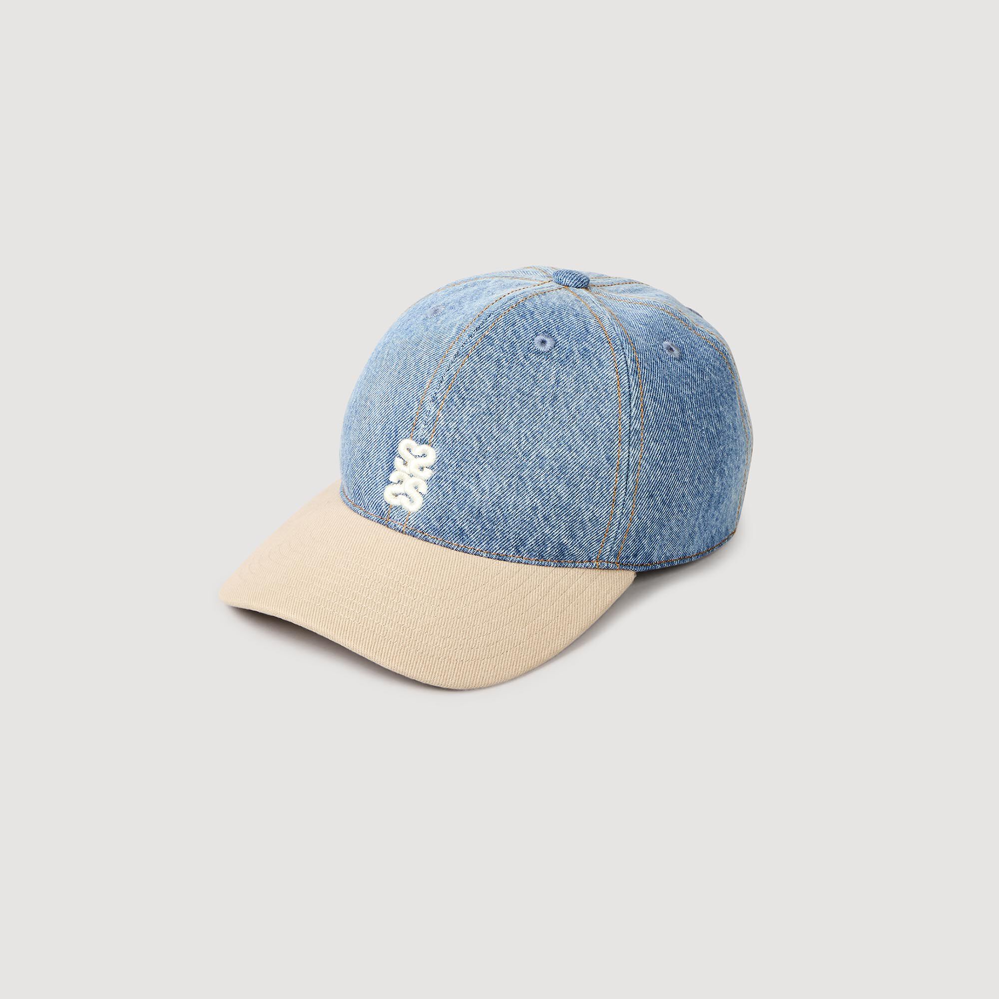 Kappe aus Jeans und Leinen