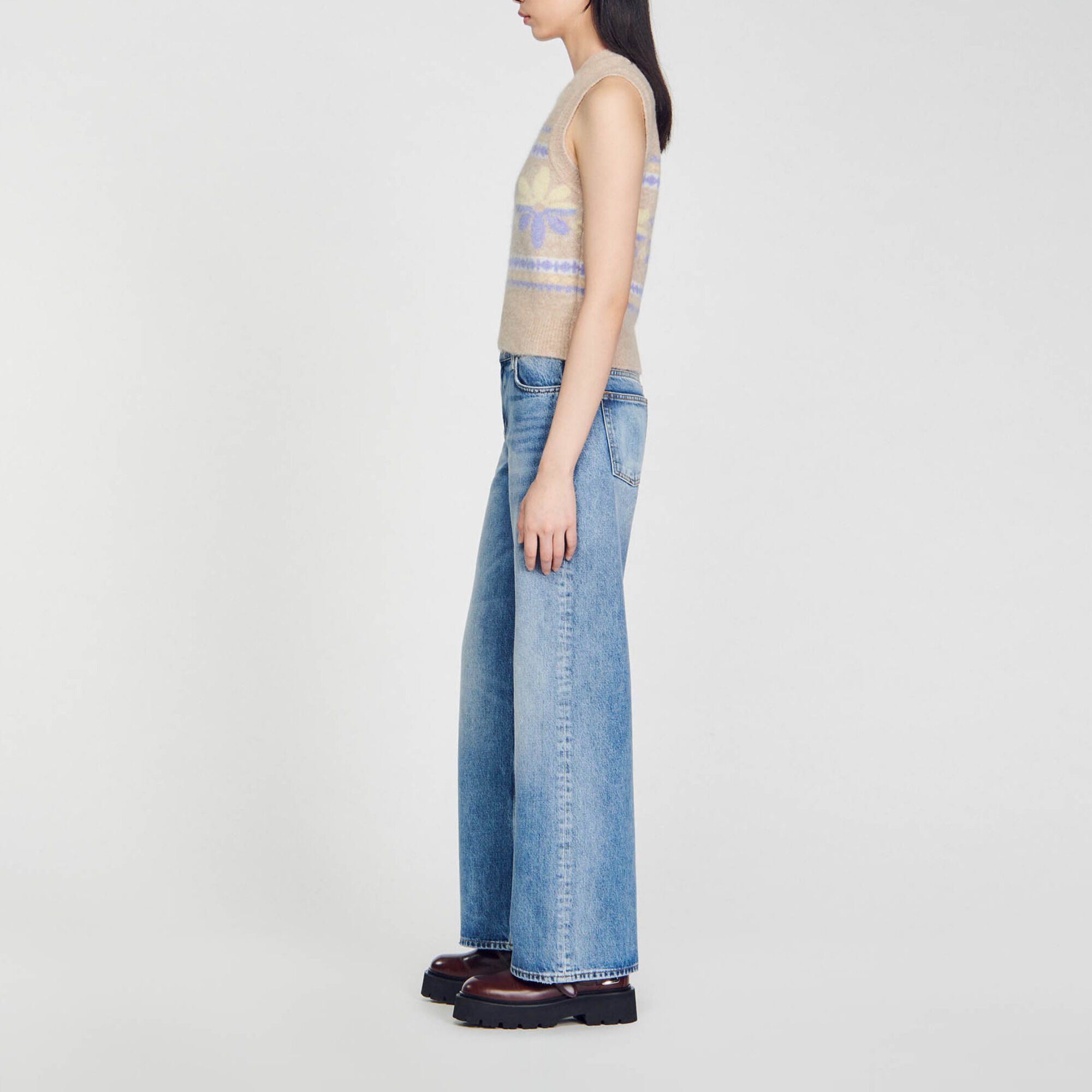 Ärmelloser Pullover