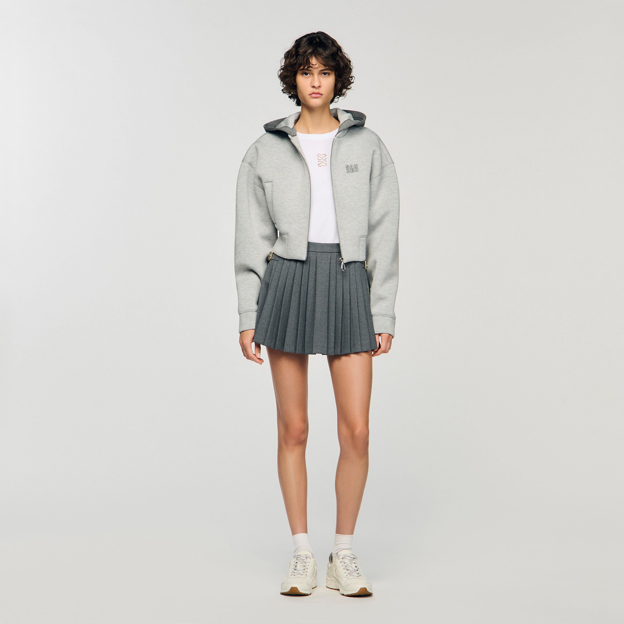 Sweatshirt-Blouson mit Kapuze