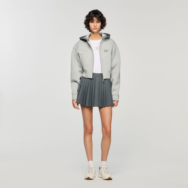 Sweatshirt-Blouson mit Kapuze