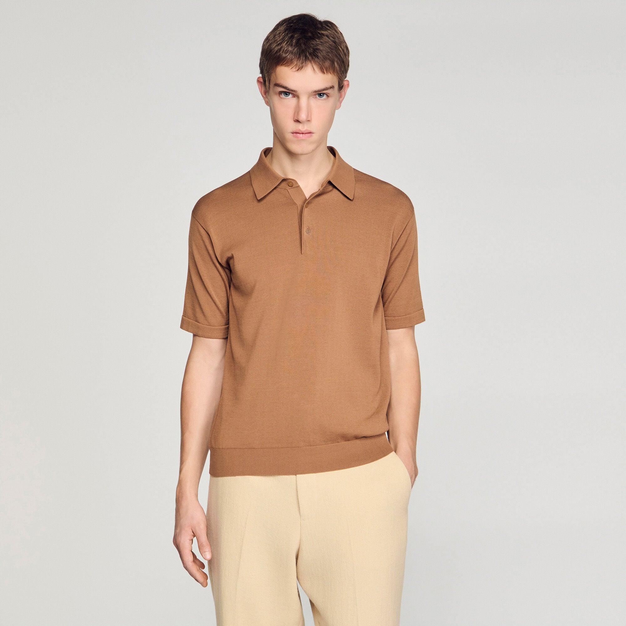 Poloshirt aus Baumwolle und Seide