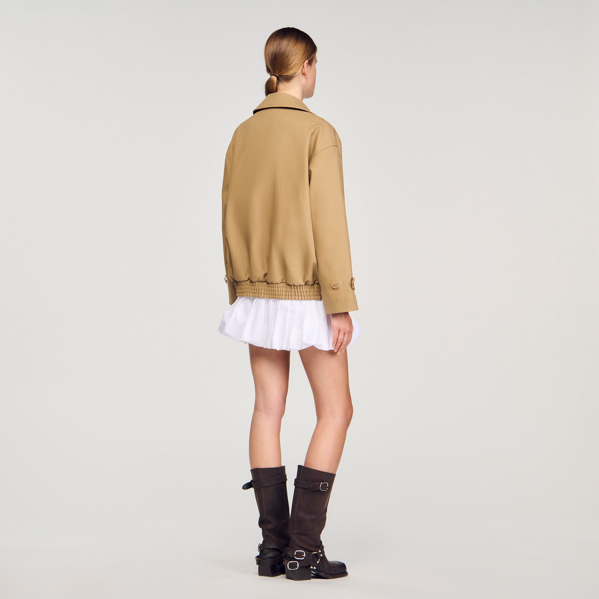 Kurzer Oversize-Trenchcoat