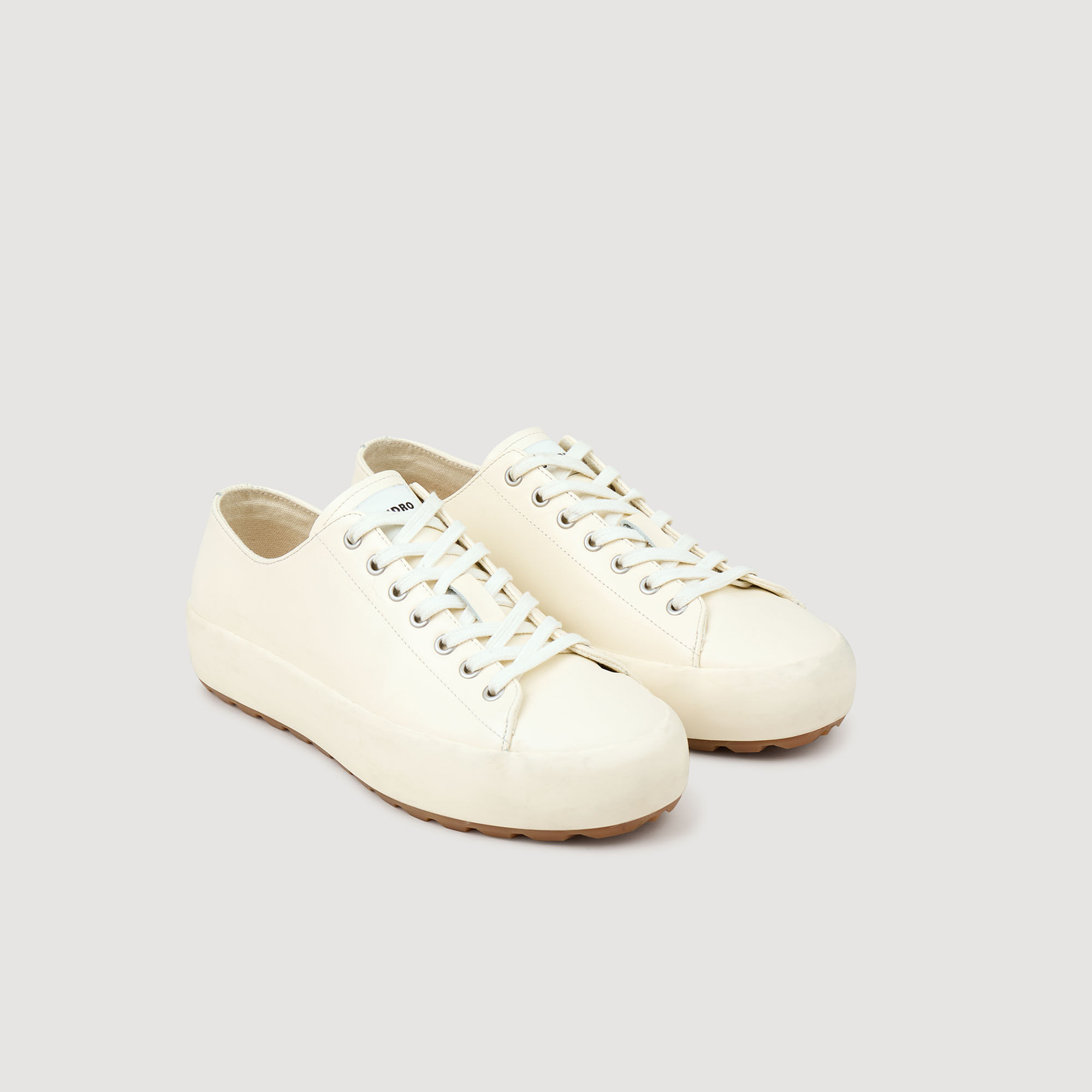 Niedrige Sneakers aus Spaltleder