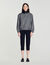 Oversize-Blouson mit Lederkragen