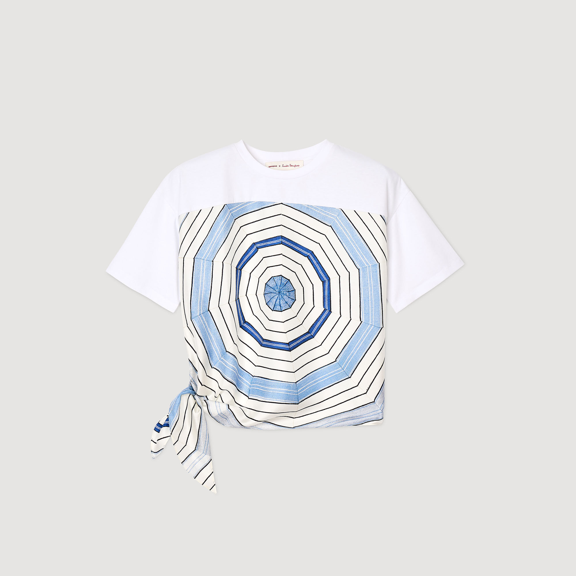 T-Shirt mit Spiralendruckmuster