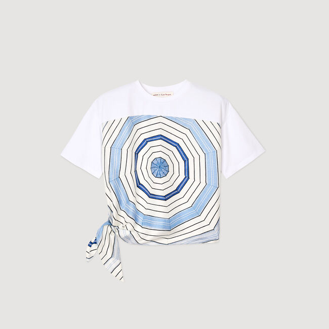 T-Shirt mit Spiralendruckmuster