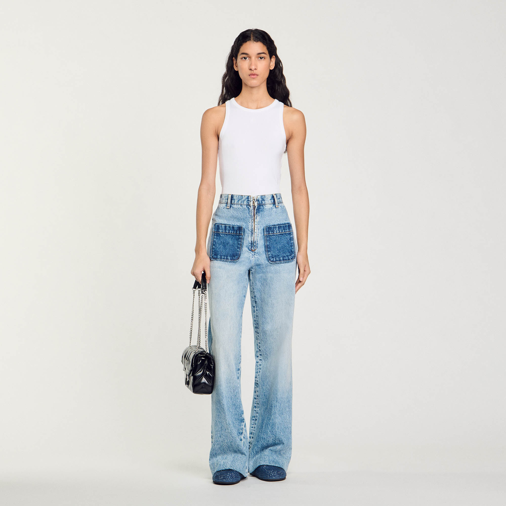 Jeans mit hohem Bund