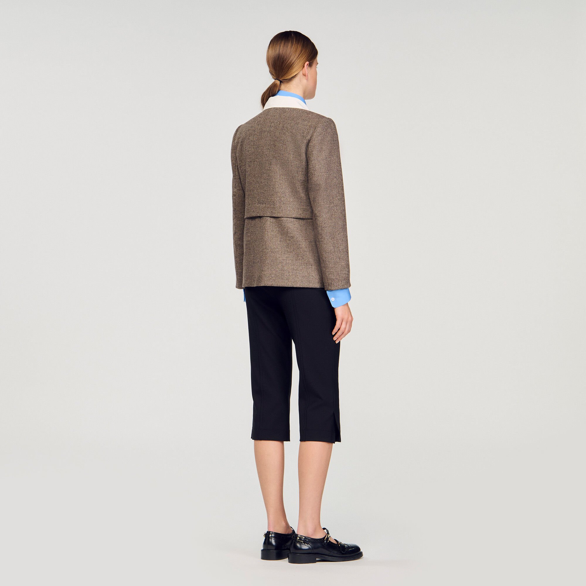 Blazer mit Hahnentrittmuster