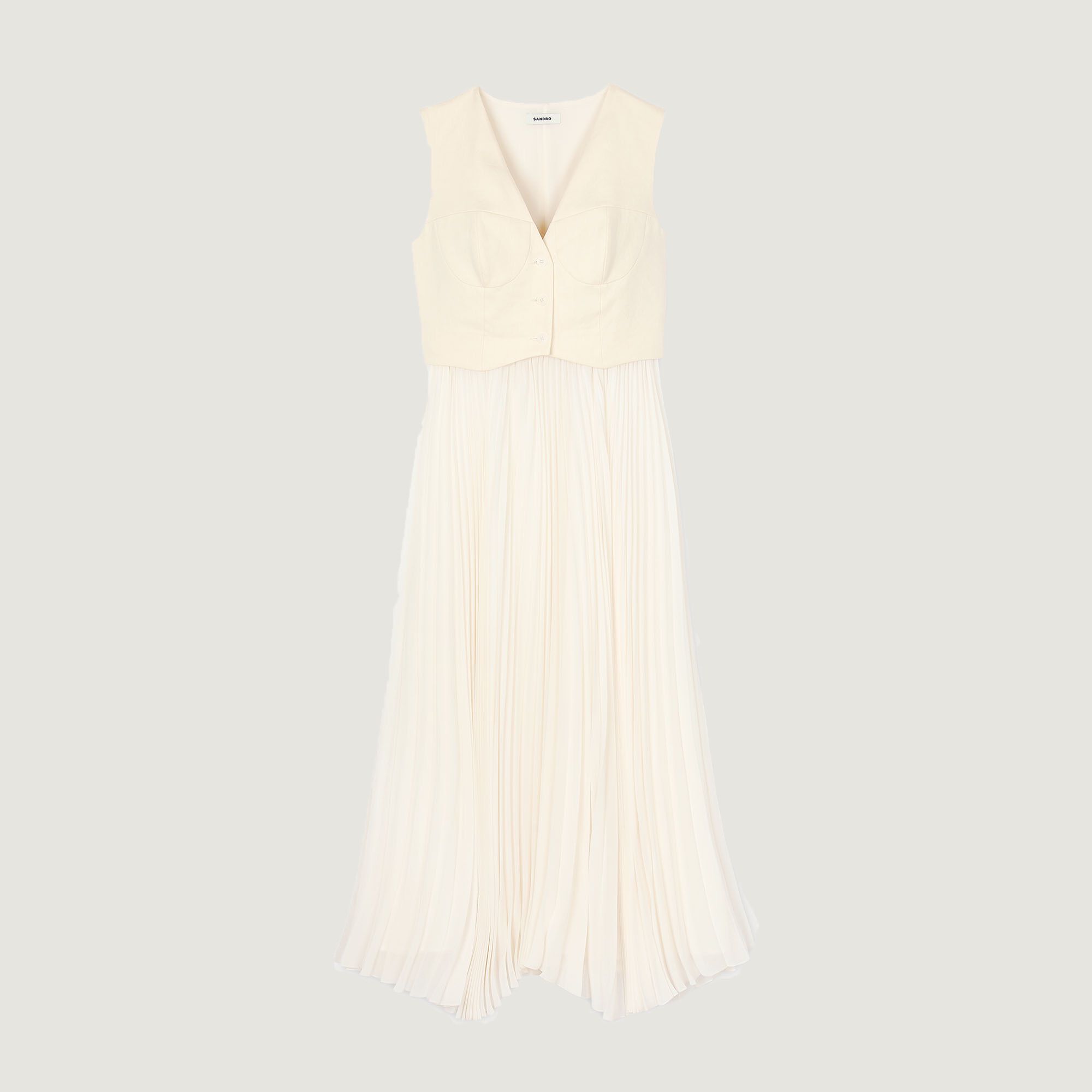 Langes Plisseekleid