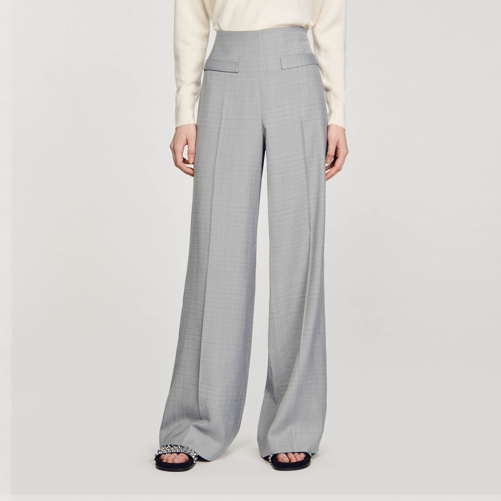 Schlaghose mit hohem Bund