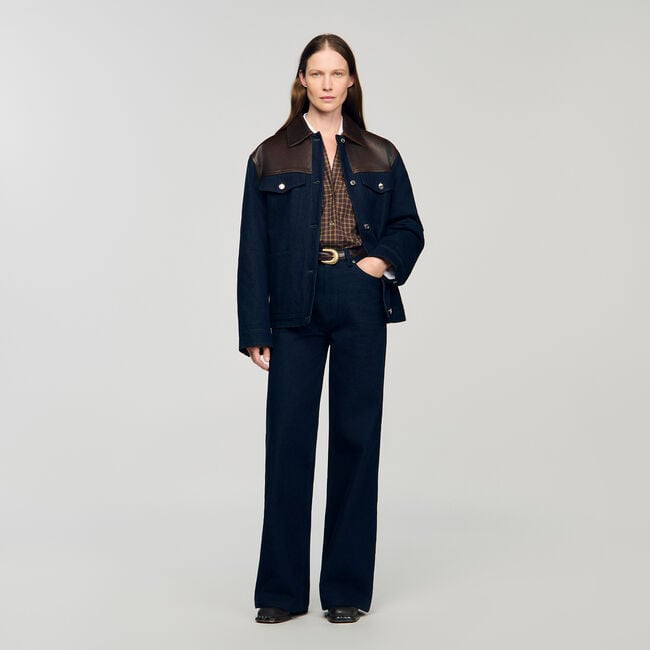 Weite Raw-Jeans